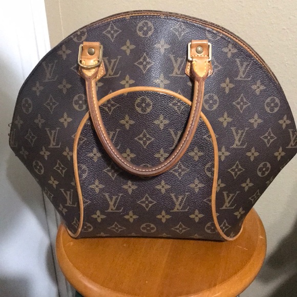 Ellipse Pm Monogram Bowling Brown Leather Tote - Picture 1 of 3